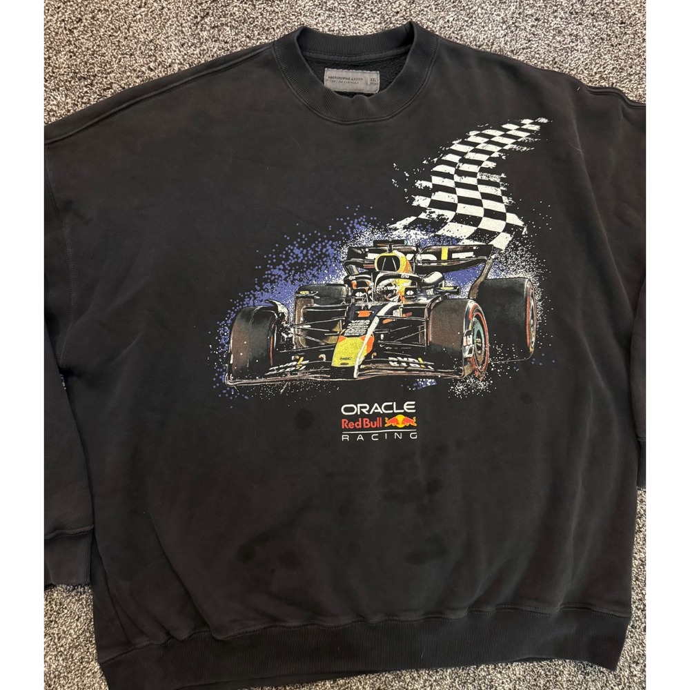 Abercrombie & Fitch Red Bull Racing F1 Sweatshirt XXL Black 20 Years Graphic
